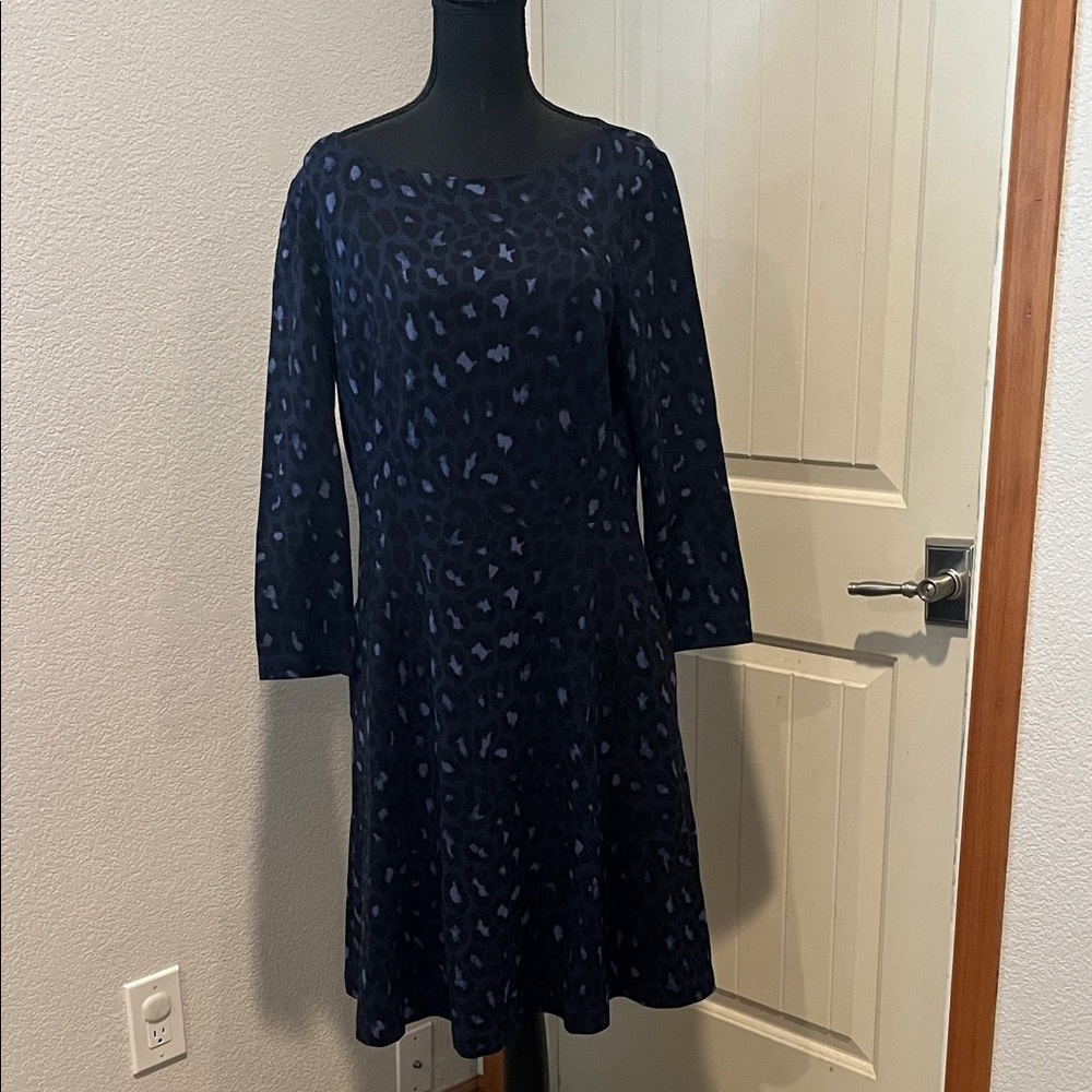 Kate Spade Navy and Black Long Sleeve Dress